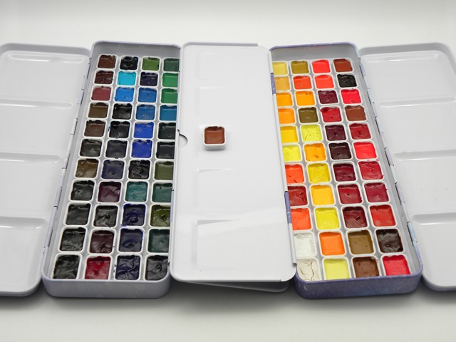 Maimeri Blu Watercolor Paint Set 90 Colors 1ml Metal Case - AliExpress